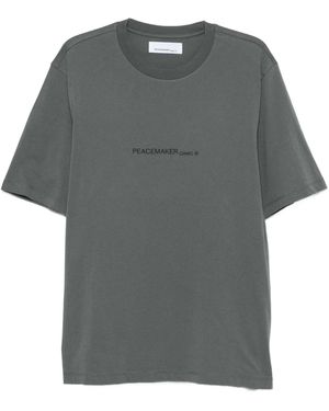 Oamc Peacemaker Regular Tee Birds Print Gedruckt von - Grau