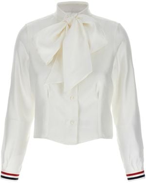 Thom Browne Seidenhemd - Weiß