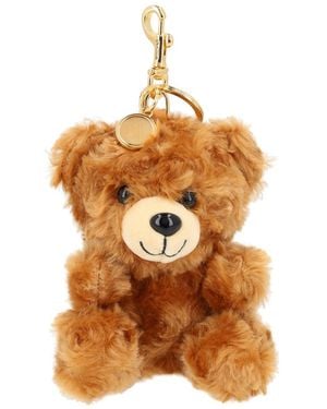 Moschino Plush Teddy Bear Keychain Charm - Orange