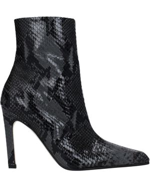 Paris Texas Women 's Lederstiefel grau - Schwarz