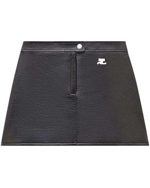 Courreges A-Line Mini Skirt - Schwarz
