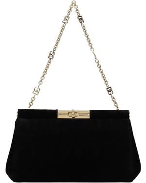 Dolce & Gabbana Dolce&Gabbana Marlene Velvet Clutch - Black