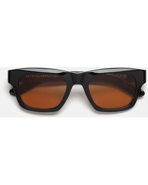 Retrosuperfuture Sonnenbrille Sintesi Refined Zor Schwarz/Orange Unisex - Braun
