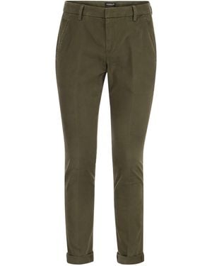 Dondup Gaubert Slim Fit Gabardine Pants - Green