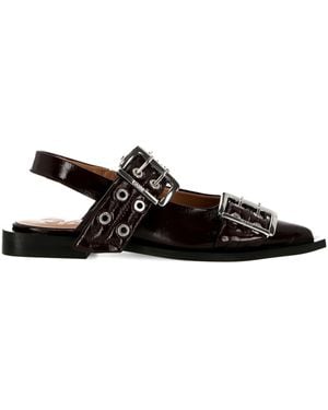 Ganni Buckle Slingback - Black