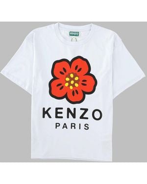 KENZO T Shirt Con Stampa - White