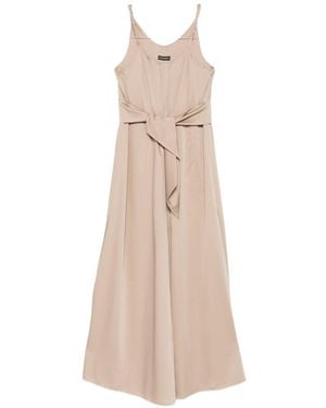 Emporio Armani Maxikleid Mit Bindegürtel - Natur