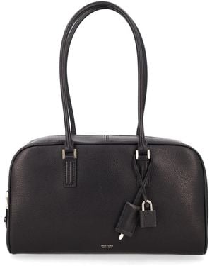Tom Ford Leather Shoulder Bag - Black