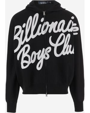 Billionaire Sudadera con capucha de algodón con logo - Negro