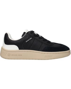 Michael Kors Sneakers Kai Dames Leer Zwart En Wit - Blauw