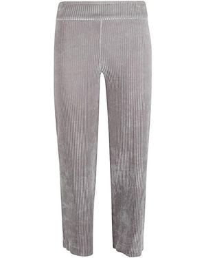 Avenue Montaigne Corduroy Cropped Trousers - Grey