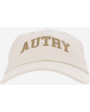 Autry Gorra de béisbol de terciopelo de algodón acanalado con logo de - Neutro