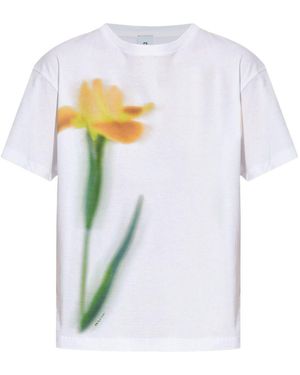 Paul Smith T-Shirt Met Bloemenprint - Wit