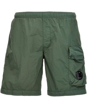C.P. Company C.P. Firmen -Logo -Badge Frachtschwimmshorts - Grün