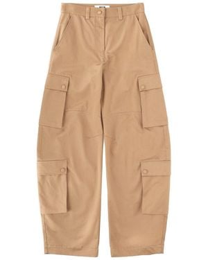 MSGM Cargo Trousers - Natural
