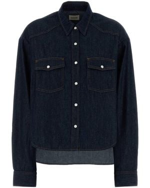 KHAITE Denim Grenon Shirt - Blue