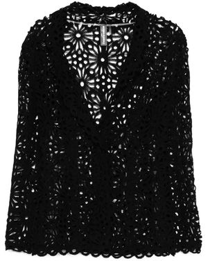 Norma Kamali Lace Blazer -jas Met Enkele Borsten - Zwart
