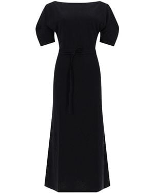 Lemaire Boat Neck Midi Dress - Black