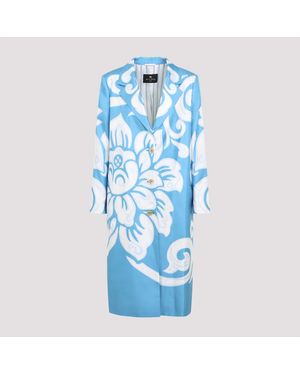 Etro Printed Caban - Blue