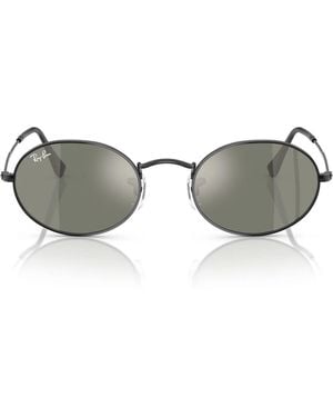 Ray-Ban Sonnenbrille Rb3547 N 002/39 Oval Schwarz/Bronze Unisex - Grau