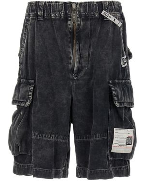 Maison Mihara Yasuhiro 'Amateur, die wie Fracht -Bermuda -Shorts genäht ist - Schwarz