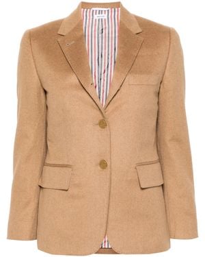 Thom Browne Single Breasted Blazer - Natural