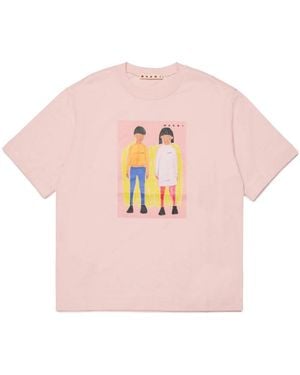 Marni "Couple" T Shirts - Pink