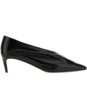 KHAITE Leather Court Shoes - Black
