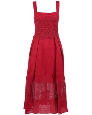 Clips Abito Con Pizzo - Rot