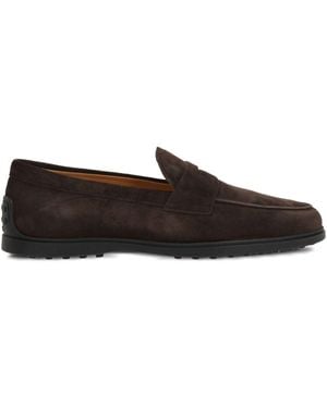 Tod's Suede Leather Loafers - Brown