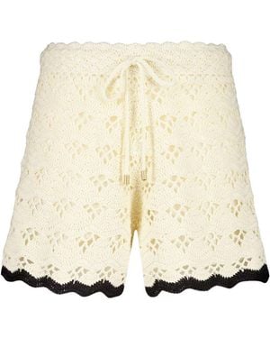 Zimmermann Gehaakte Shorts - Naturel