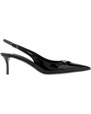 Dolce & Gabbana Leather Court Shoes - Black