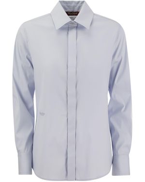 Max Mara Frine Stretch Cotton Shirt - Blue