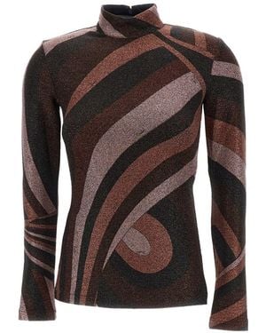 PUCCI Bedrucktes Oberteil - Braun