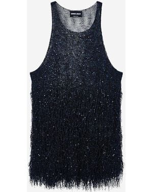 Giorgio Armani Top Lurex Jersey - Blue