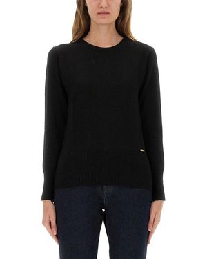 Woolrich Slim Fit Wool Jersey - Schwarz