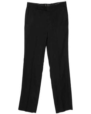 Lardini Pantalones de sastre con raya planchada de - Negro