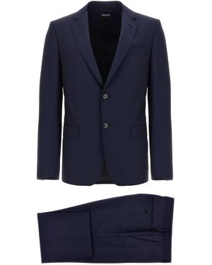 ZEGNA Mohair Wool Dress - Blue