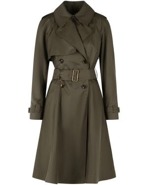 Burberry Long 'Pembury' Gabarine Trench Coat - Green