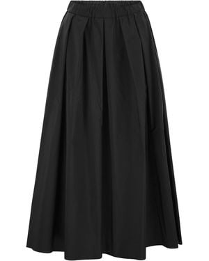 Weekend by Maxmara Curvato Taffeta Long Skirt - Black