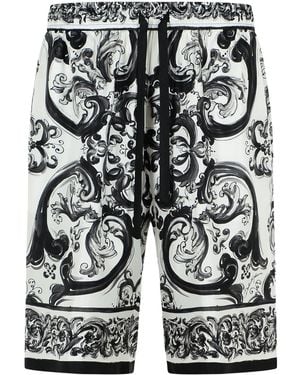 Dolce & Gabbana Silk Shorts - White