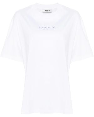 Lanvin T Shirt Con Ricamo - White