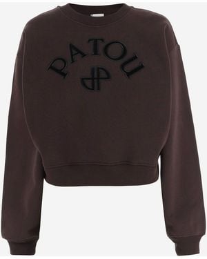 Patou Cotton Logo Sweatshirt - Black