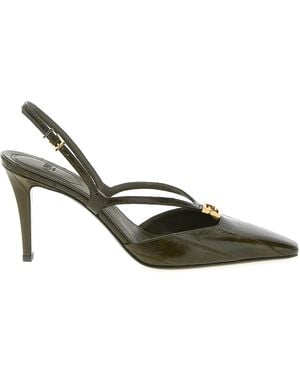 Fendi ' f fold' Slingback - Mettallic