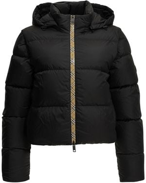 Burberry "Langdale" Short Down Jacket - Black