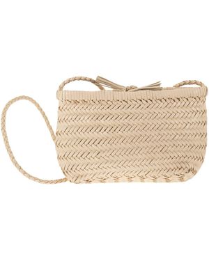 Dragon Bolso pequeño Minsu de piel tejida - Neutro