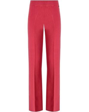Twinset Holly Berry Knitted Wide Leg Pants - Red