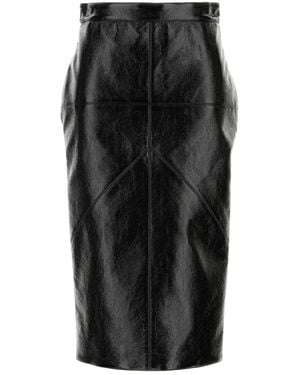Lanvin Synthetic Leather Skirt - Black