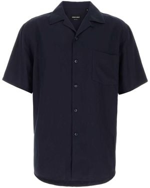 Giorgio Armani Solid Regular Shirt - Blue