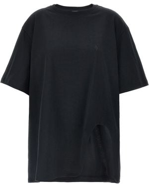 The Attico Das Attico Slit T -Shirt - Schwarz